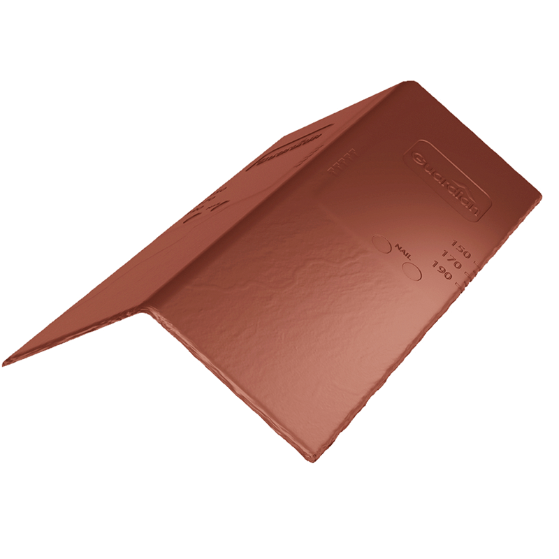 Guardian Synthetic Slate Terracotta Ridge Tiles 445mm x 150mm - Pack of 6 Image